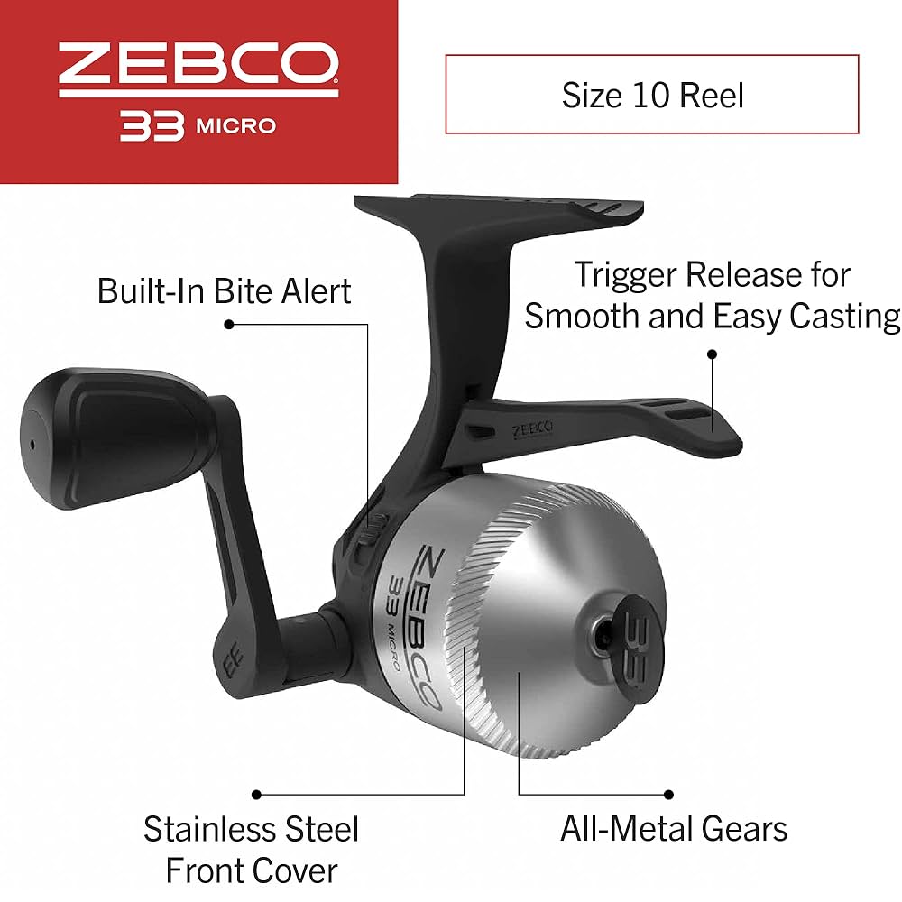 Amazon | Zebco 33 マイクロスピンキャストリールと釣り竿コンボ